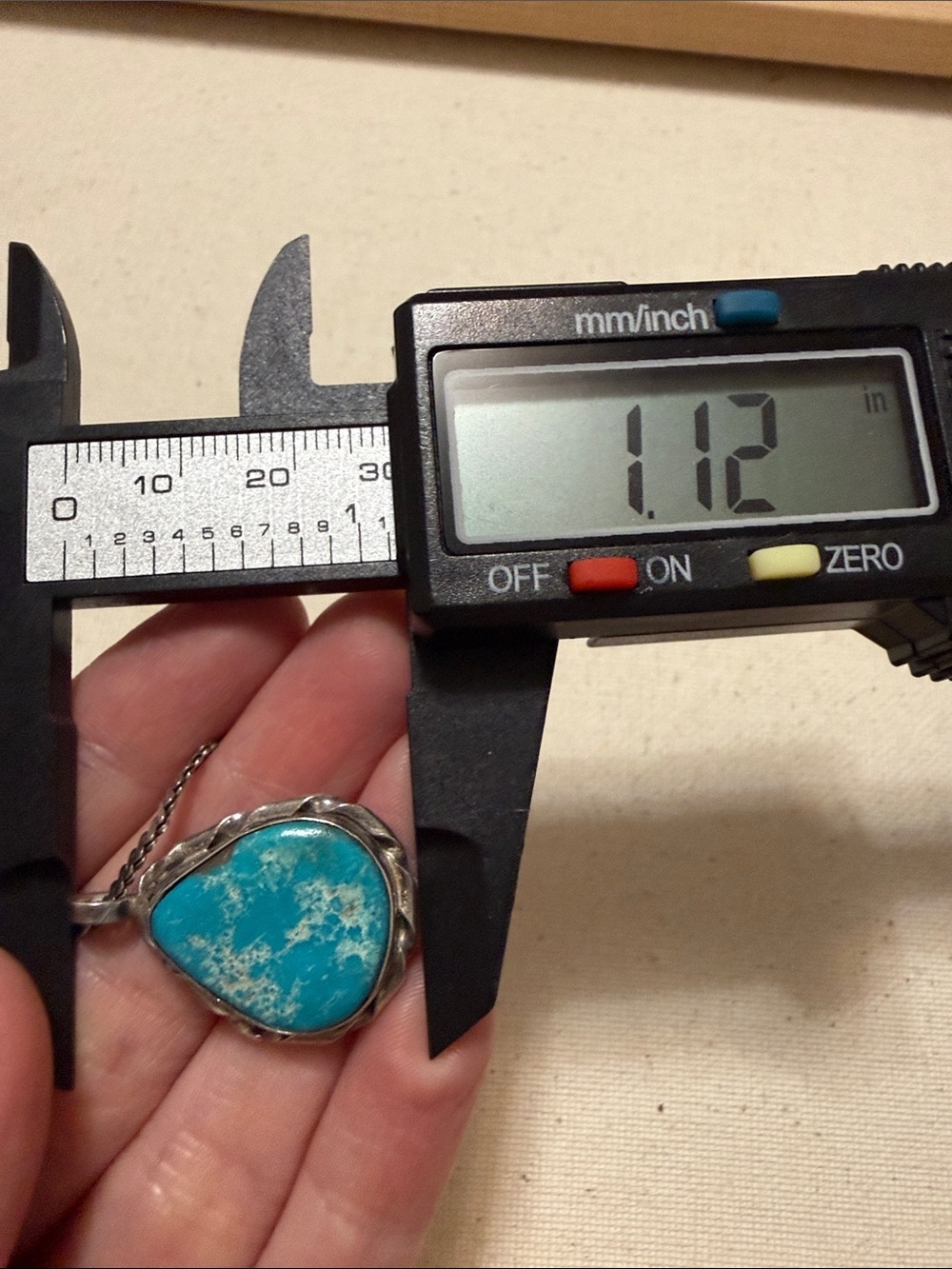 Stunning Native Sterling Silver 925 Turquoise Pendant Necklace 18’ in - Picture 7 of 9